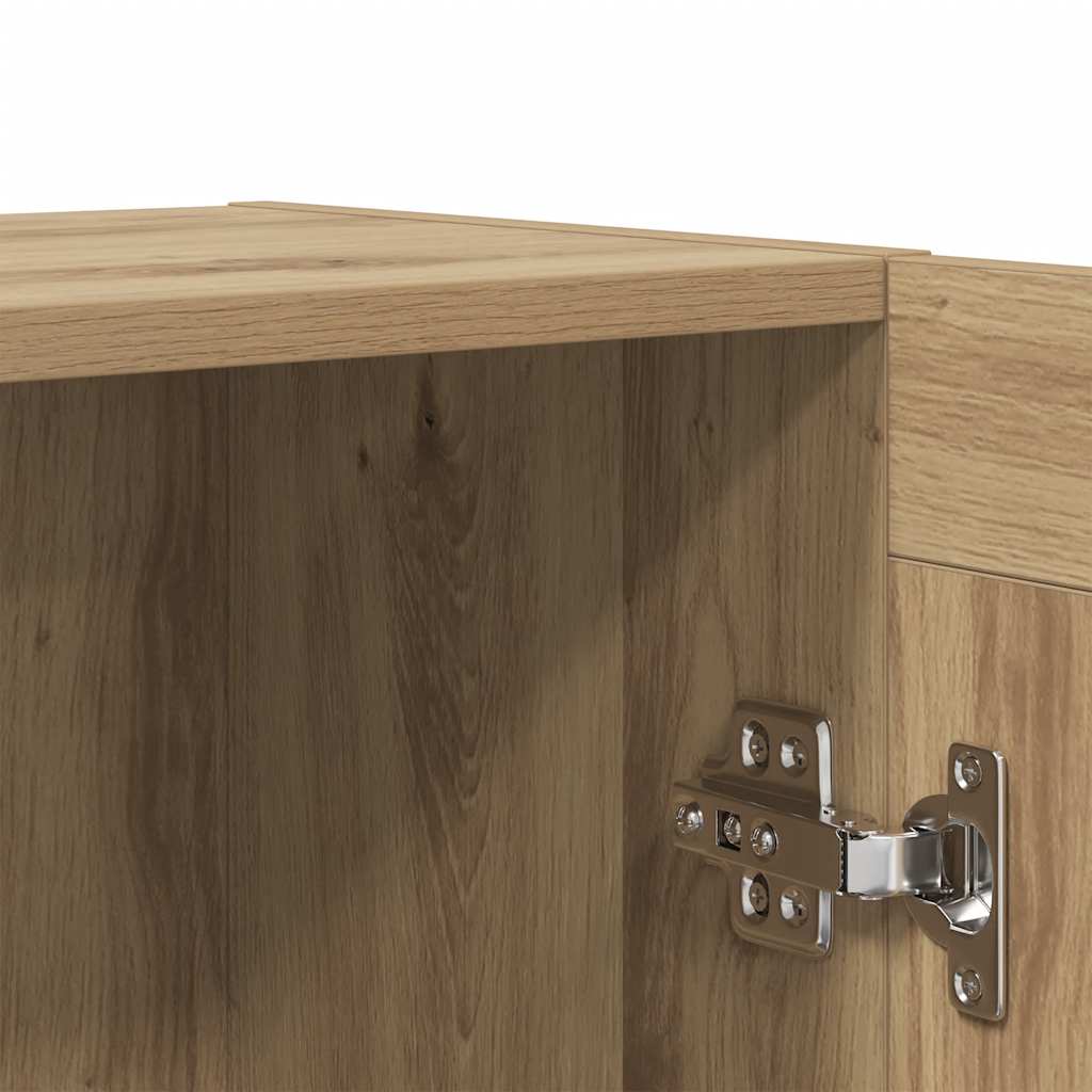 Buffet chêne artisanal 120x30,5x70 cm bois d'ingénierie - XIOS