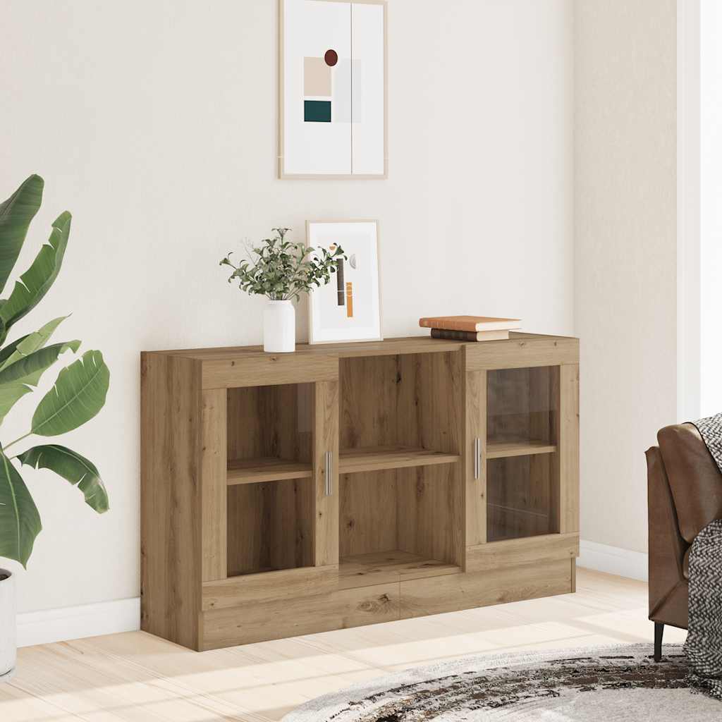 Buffet chêne artisanal 120x30,5x70 cm bois d'ingénierie - XIOS