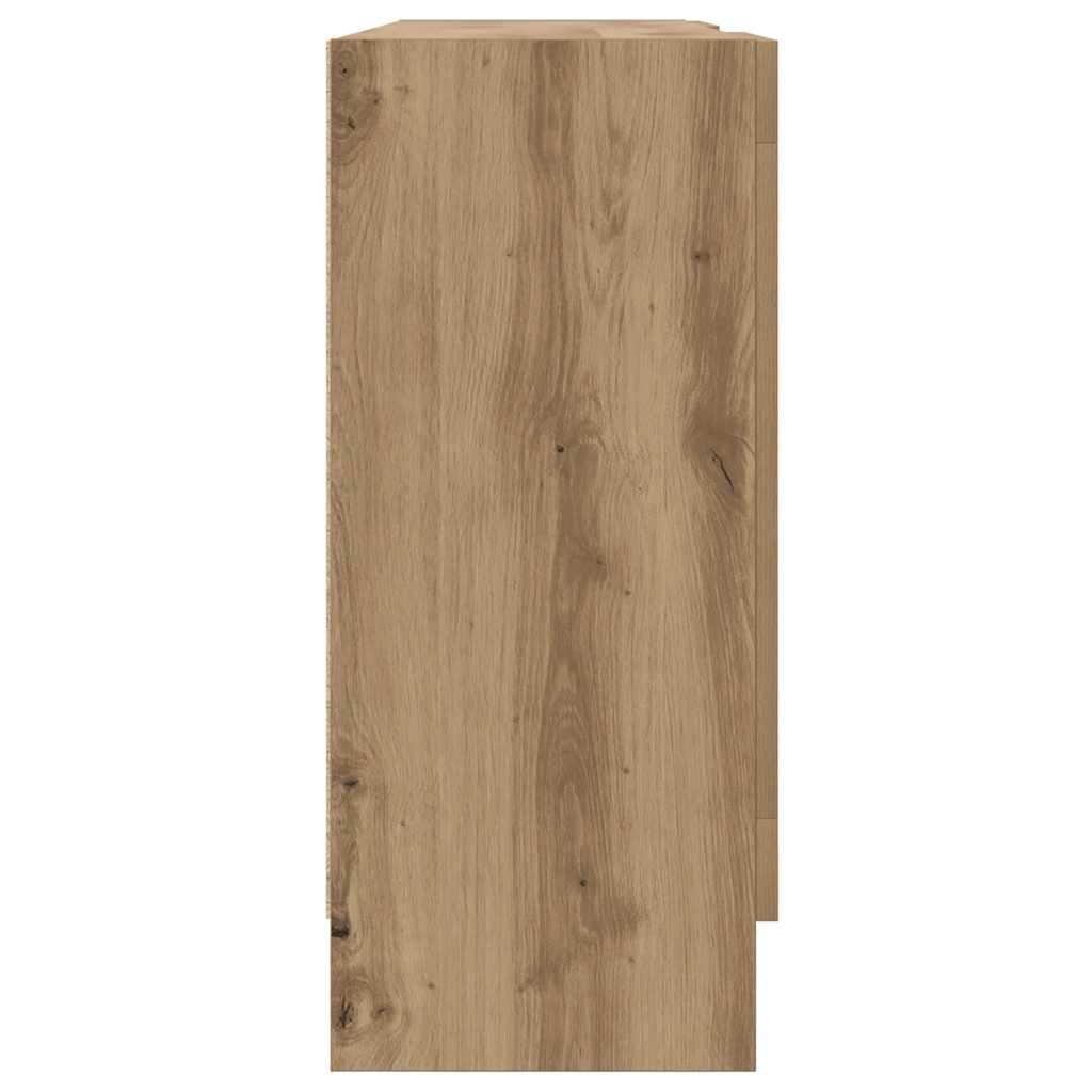 Buffet chêne artisanal 120x30,5x70 cm bois d'ingénierie - XIOS