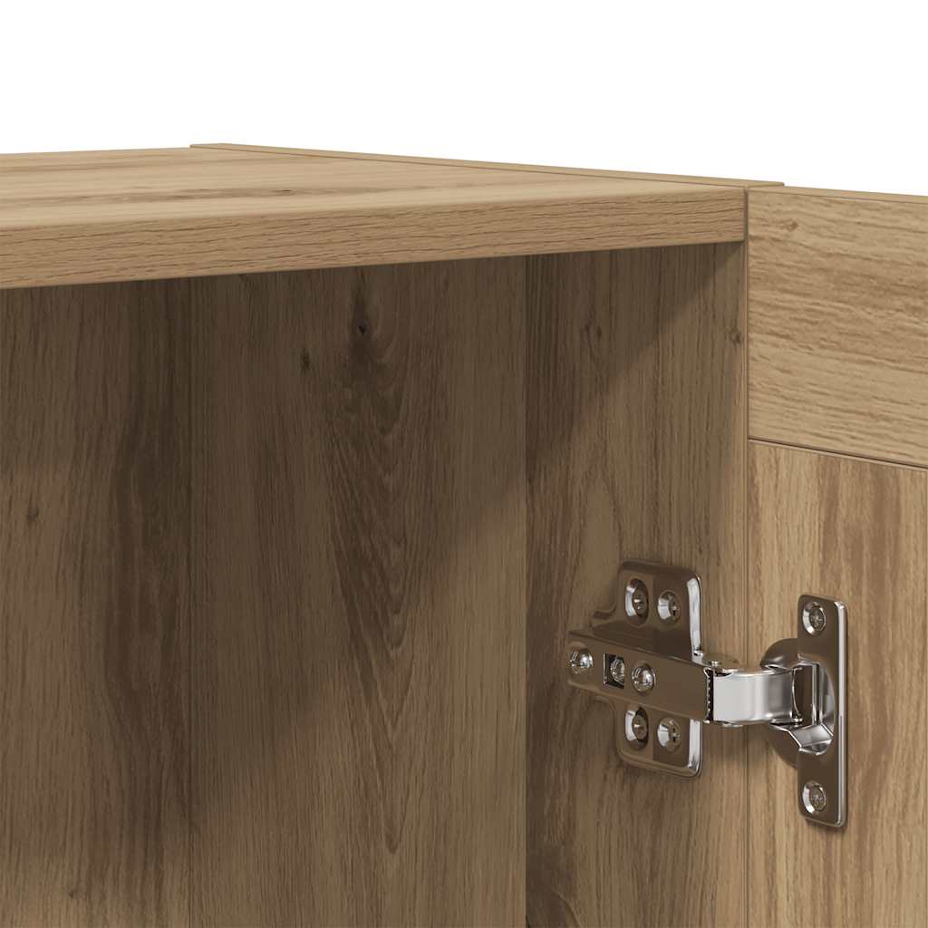 Buffet chêne artisanal 120x30,5x70 cm bois d'ingénierie - XIOS