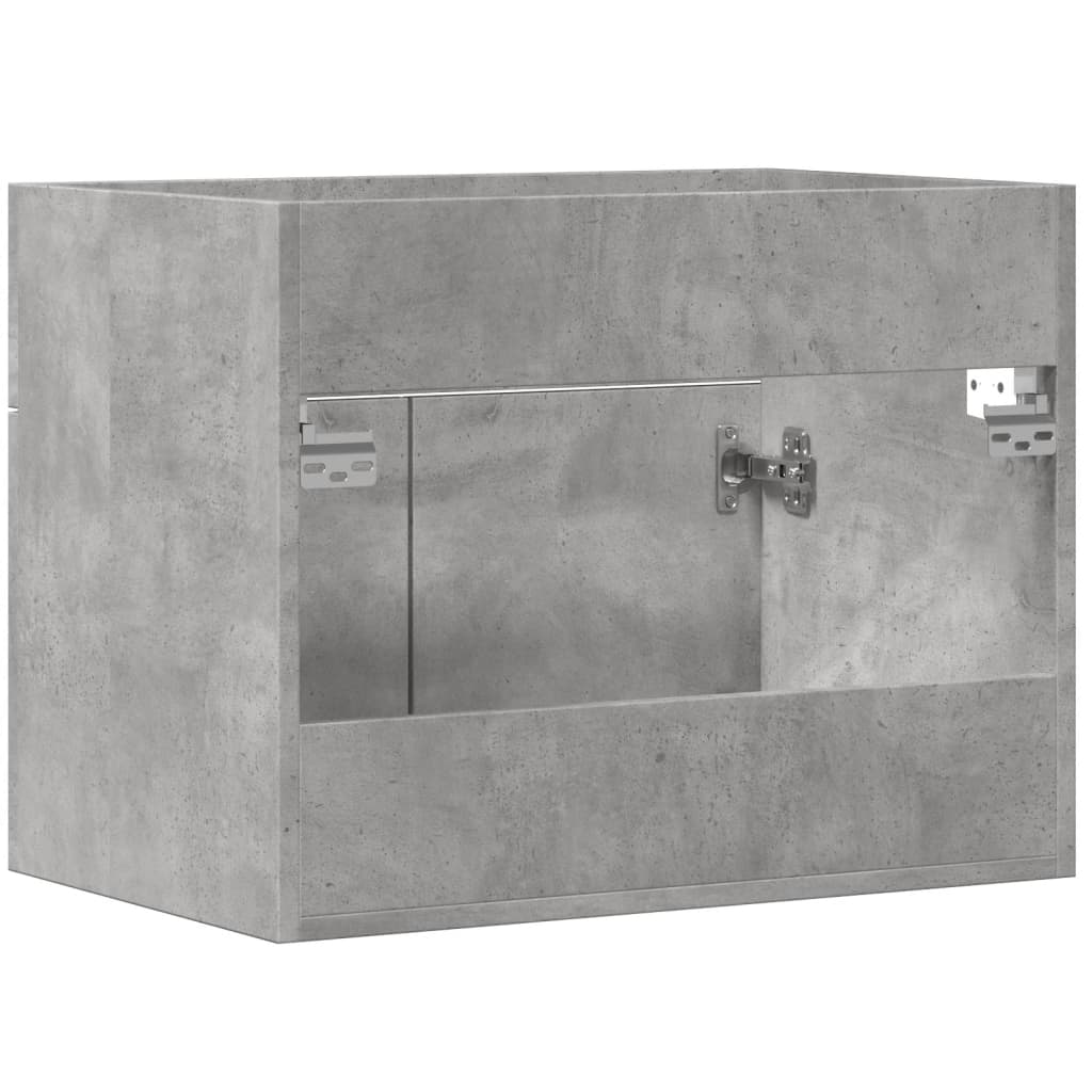 Armoire d'évier Gris béton 60x38,5x46 cm Aggloméré Ensembles de mobilier pour salles de bains vidaXL
