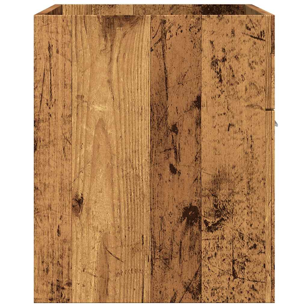 Meuble lavabo de salle de bain vieux bois bois d'ingénierie Ensembles de mobilier pour salles de bains vidaXL