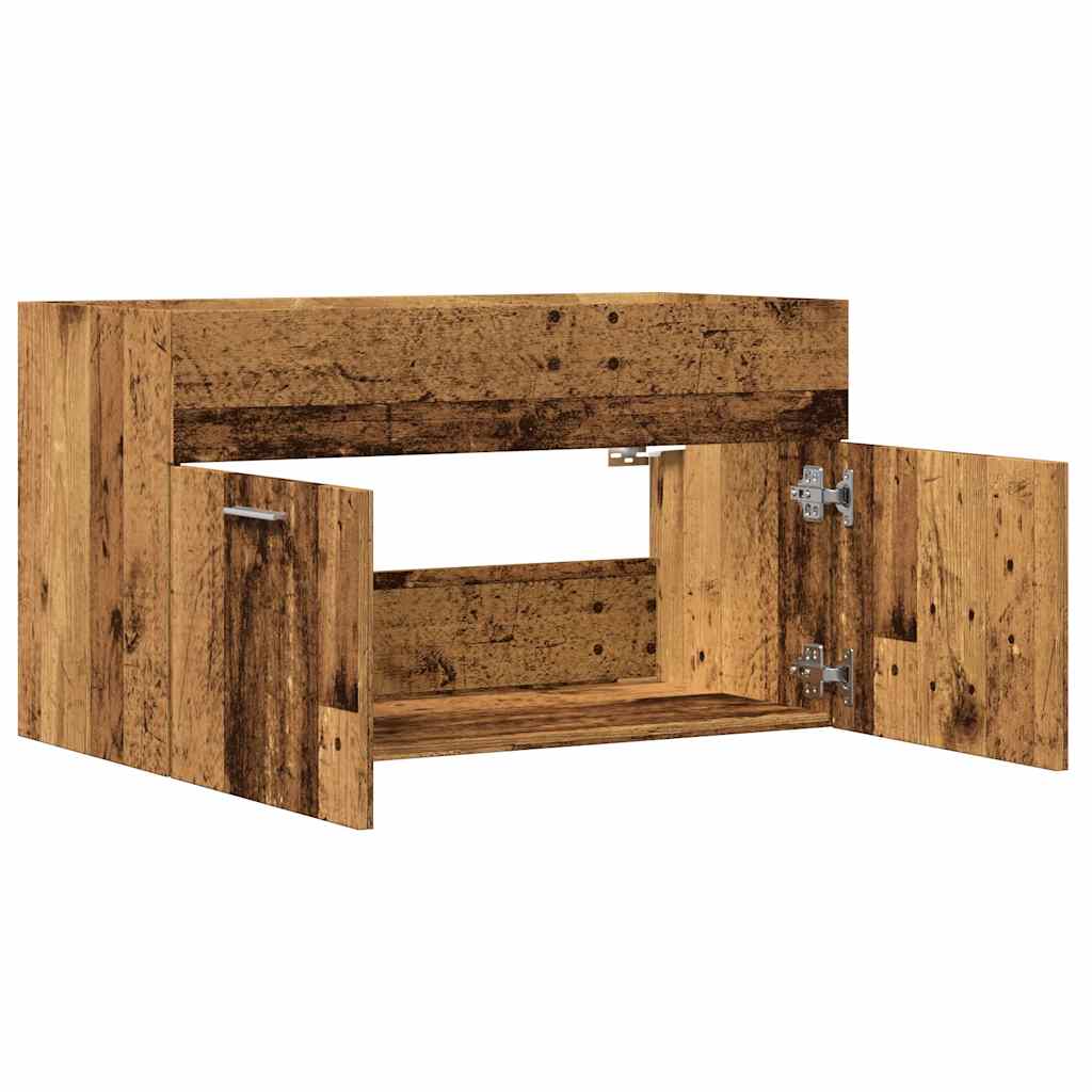 Meuble lavabo de salle de bain vieux bois bois d'ingénierie Ensembles de mobilier pour salles de bains vidaXL