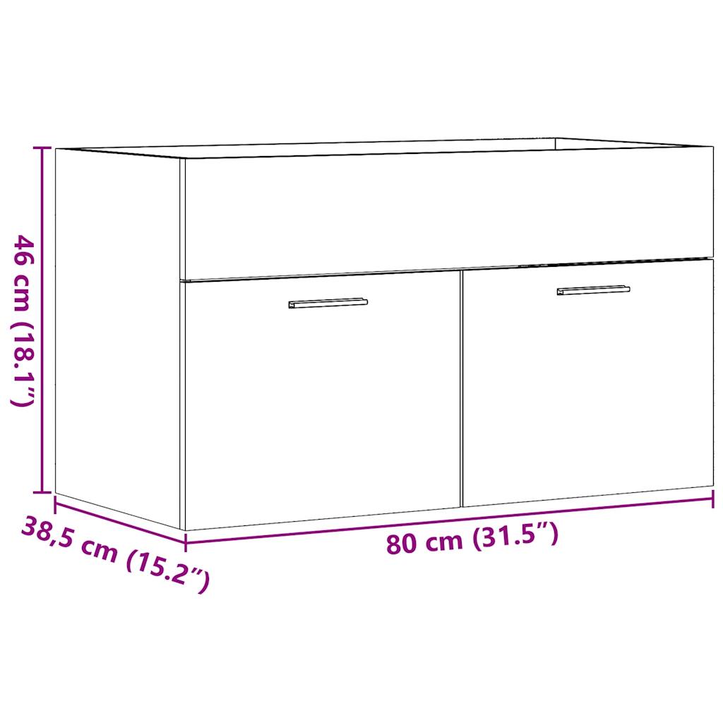 Meuble lavabo de salle de bain vieux bois bois d'ingénierie Ensembles de mobilier pour salles de bains vidaXL
