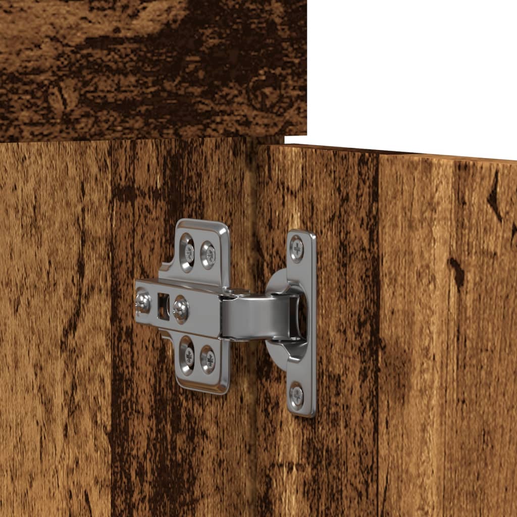 Armoire lavabo de salle de bain vieux bois bois d'ingénierie Ensembles de mobilier pour salles de bains vidaXL