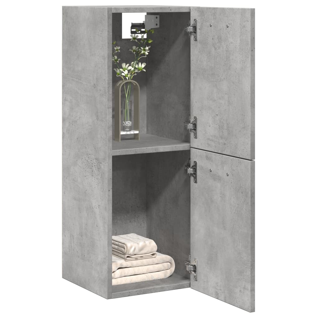 Armoire de salle de bain suspendue gris béton bois d'ingénierie Ensembles de mobilier pour salles de bains vidaXL