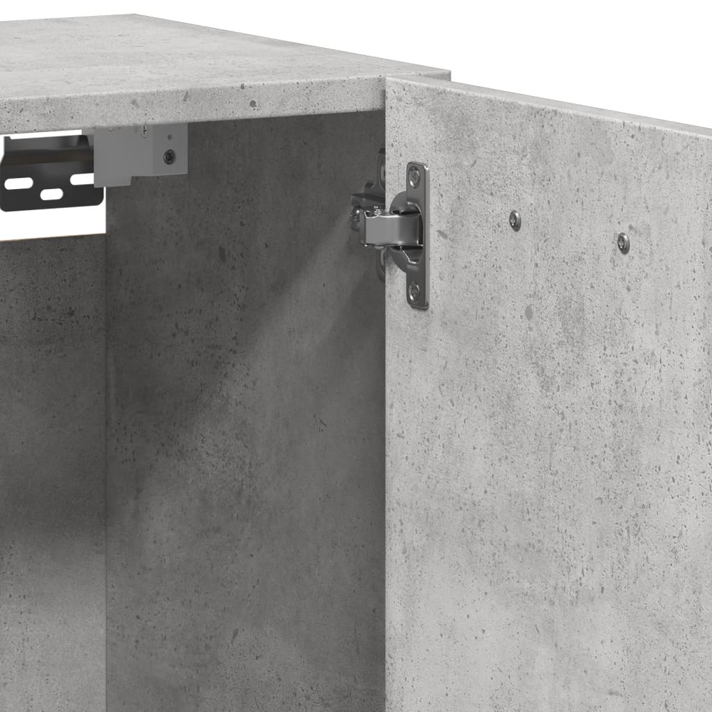 Armoire de salle de bain suspendue gris béton bois d'ingénierie Ensembles de mobilier pour salles de bains vidaXL