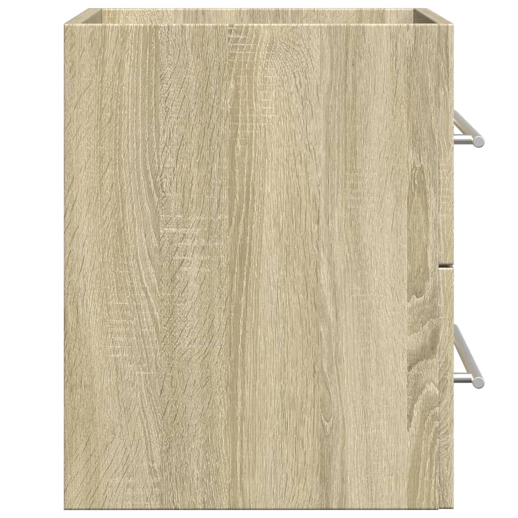 Armoire d'évier Chêne sonoma 60x38,5x48 cm Aggloméré Ensembles de mobilier pour salles de bains vidaXL