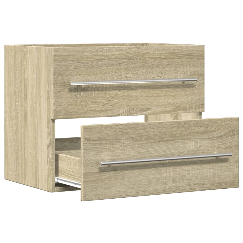 Armoire d'évier Chêne sonoma 60x38,5x48 cm Aggloméré Ensembles de mobilier pour salles de bains vidaXL