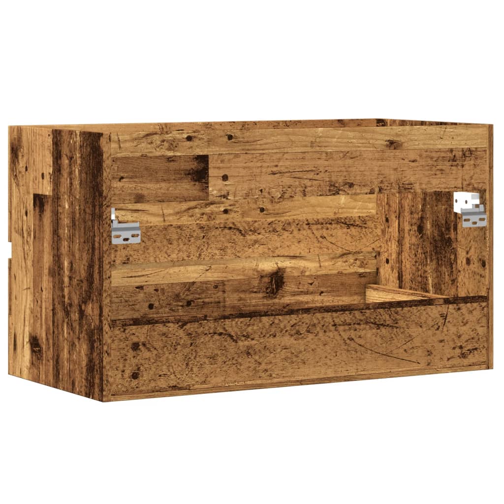 Armoire de salle de bain suspendue vieux bois bois d'ingénierie Ensembles de mobilier pour salles de bains vidaXL