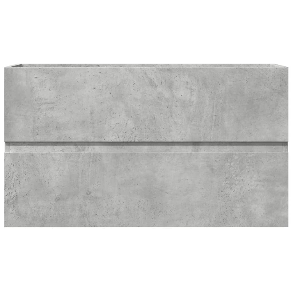 Armoire d'évier Gris béton 90x38,5x45 cm Aggloméré Ensembles de mobilier pour salles de bains vidaXL