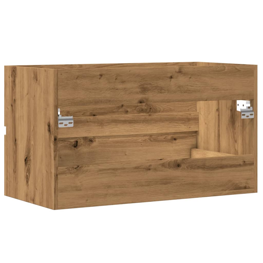 Armoire d'évier chêne artisanal 90x38,5x45 cm bois d'ingénierie Ensembles de mobilier pour salles de bains vidaXL