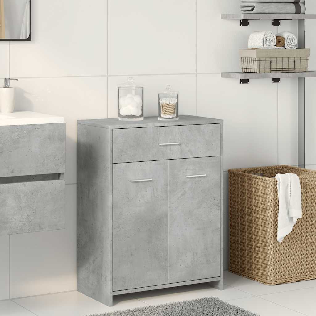 Armoire de salle de bain Gris béton 60x33x80 cm Aggloméré Ensembles de mobilier pour salles de bains vidaXL