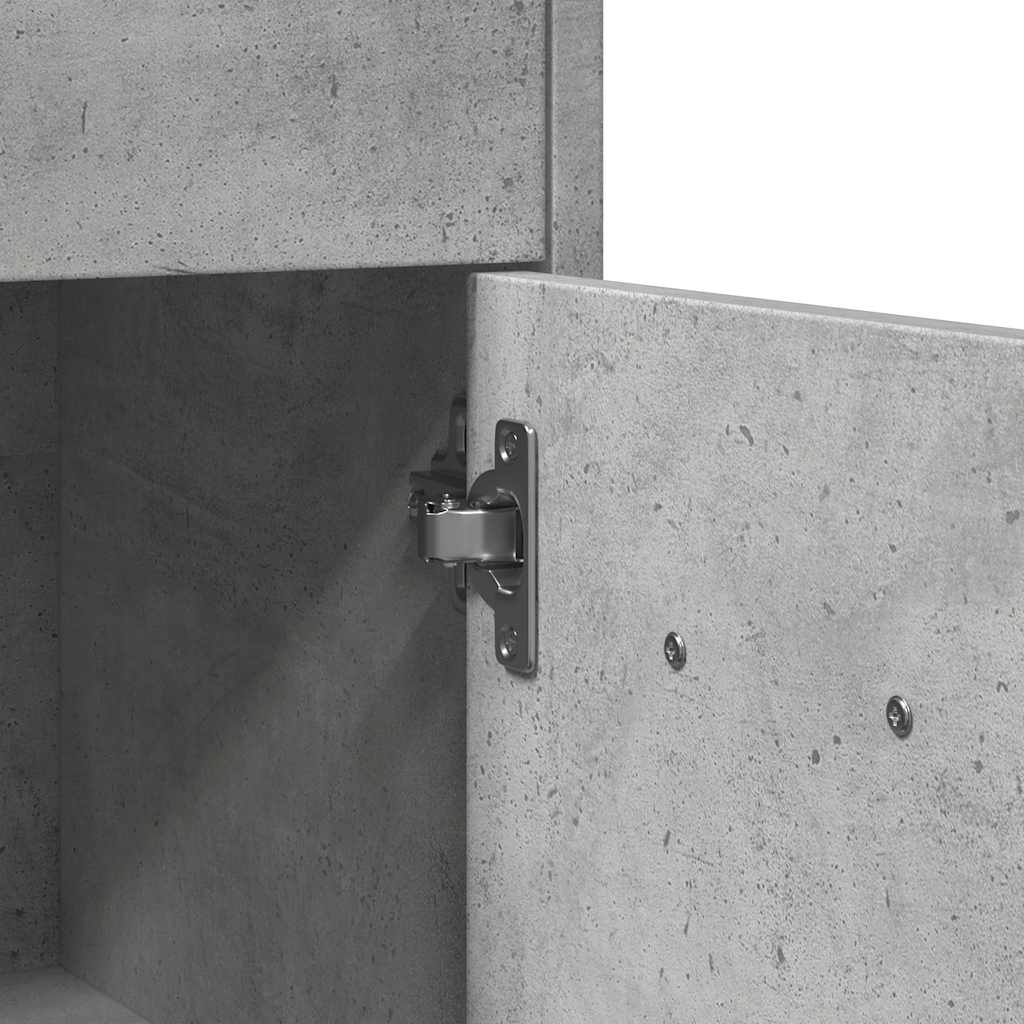 Armoire de salle de bain Gris béton 60x33x80 cm Aggloméré Ensembles de mobilier pour salles de bains vidaXL