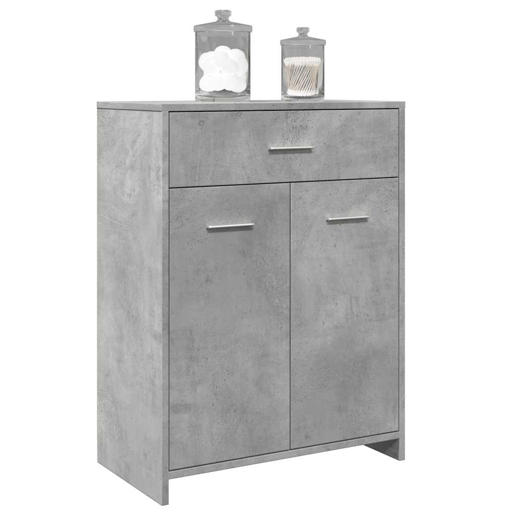 Armoire de salle de bain Gris béton 60x33x80 cm Aggloméré Ensembles de mobilier pour salles de bains vidaXL