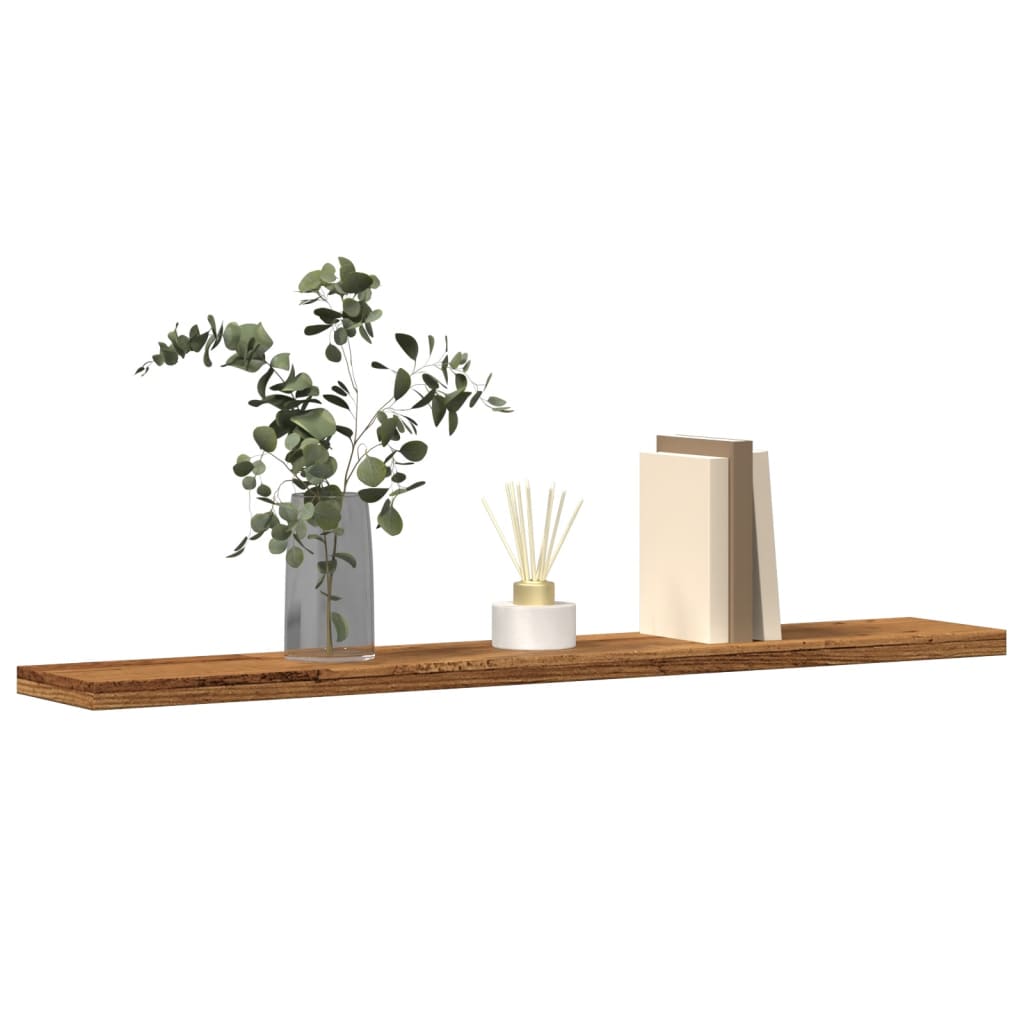 Étagères murales 4 pcs vieux bois 60x20x1,5cm bois d'ingénierie - XIOS