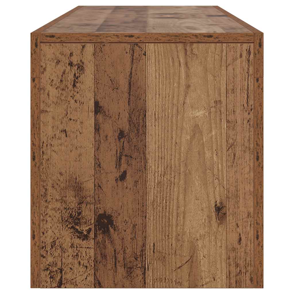 Meuble TV avec lumières LED vieux bois bois d'ingénierie - XIOS