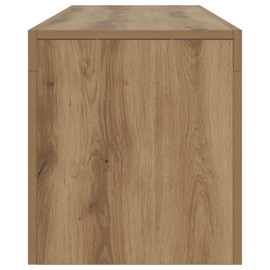 Meuble TV avec lumières LED chêne artisanal bois d'ingénierie - XIOS