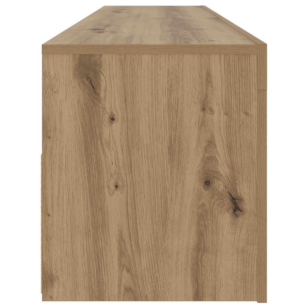 Meuble TV avec lumières LED chêne artisanal bois d'ingénierie - XIOS