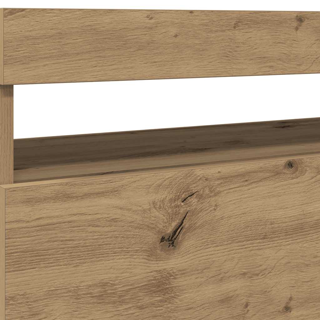 Meubles TV avec lumières LED 2 pcs chêne artisanal - XIOS