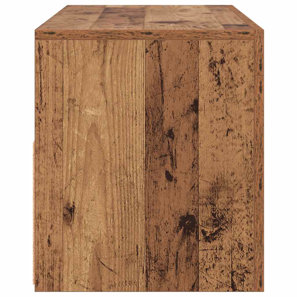 Meuble TV avec lumières LED vieux bois bois d'ingénierie - XIOS