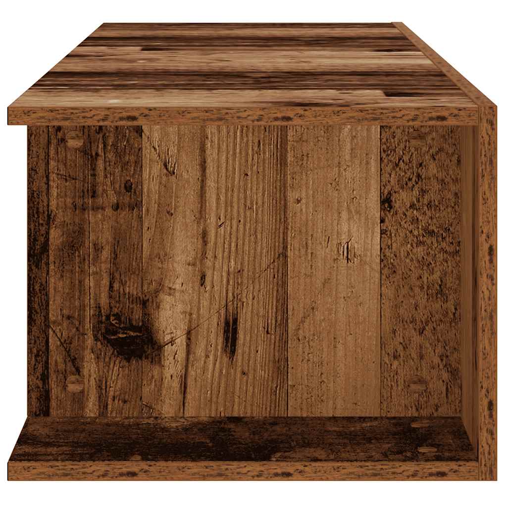 Meuble TV avec lumières LED vieux bois bois d'ingénierie Meubles TV vidaXL   