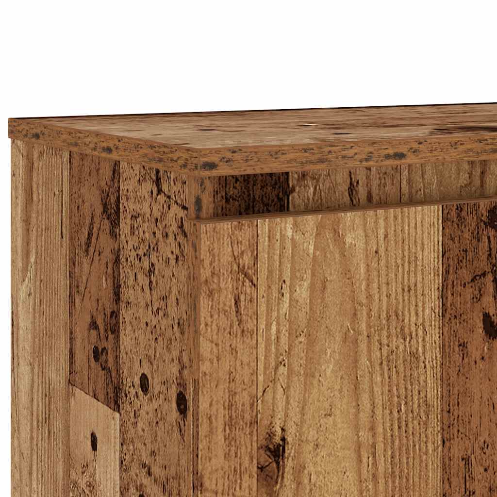 Meuble TV avec lumières LED vieux bois bois d'ingénierie - XIOS