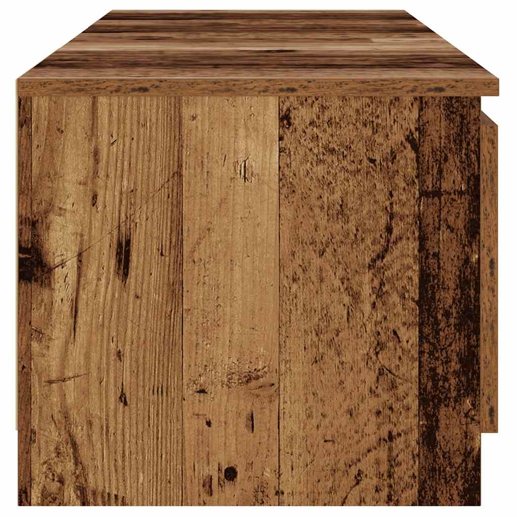Meuble TV avec lumières LED vieux bois bois d'ingénierie Meubles TV vidaXL   