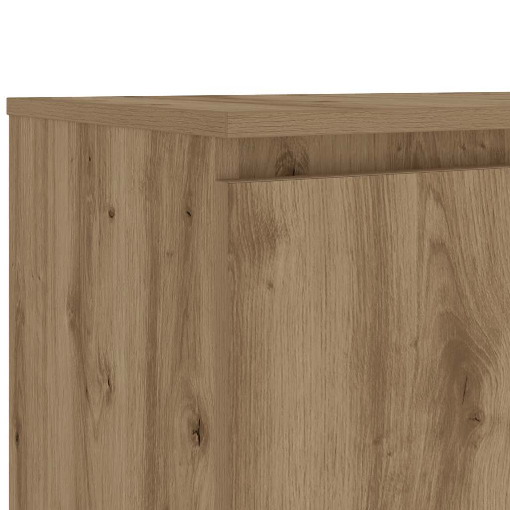 Meuble TV avec lumières LED chêne artisanal bois d'ingénierie Meubles TV vidaXL   