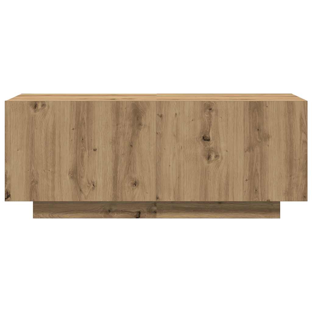 Meuble TV chêne artisanal 100x35x40 cm bois d'ingénierie - XIOS