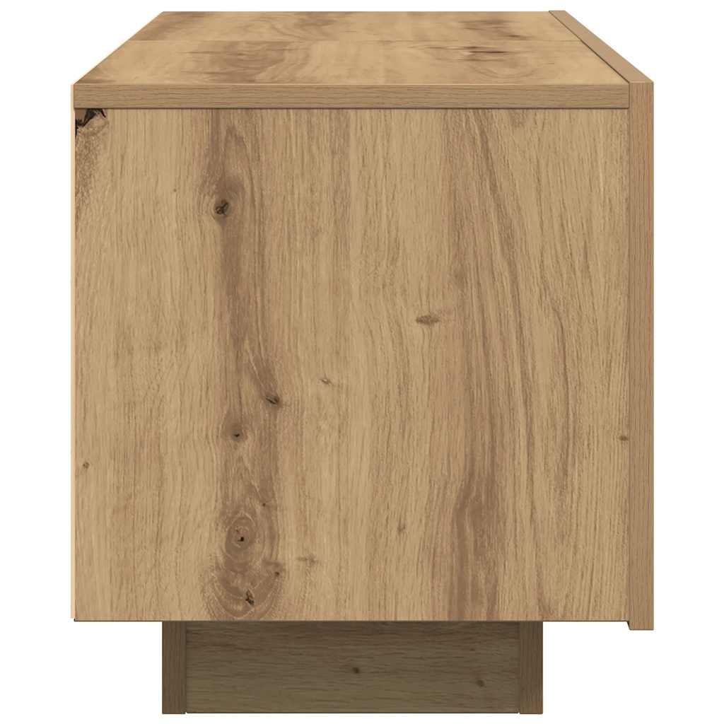 Meuble TV chêne artisanal 100x35x40 cm bois d'ingénierie - XIOS