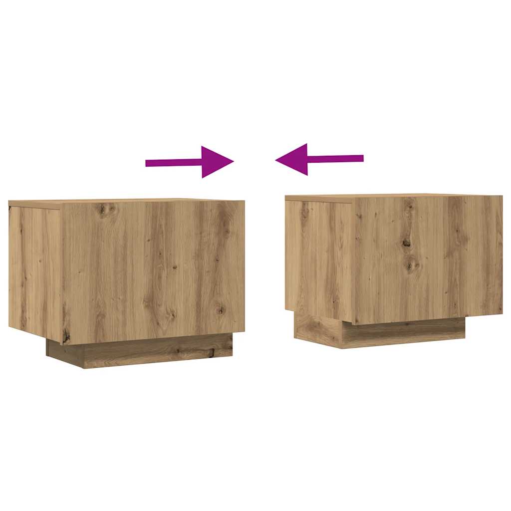 Meuble TV chêne artisanal 100x35x40 cm bois d'ingénierie - XIOS