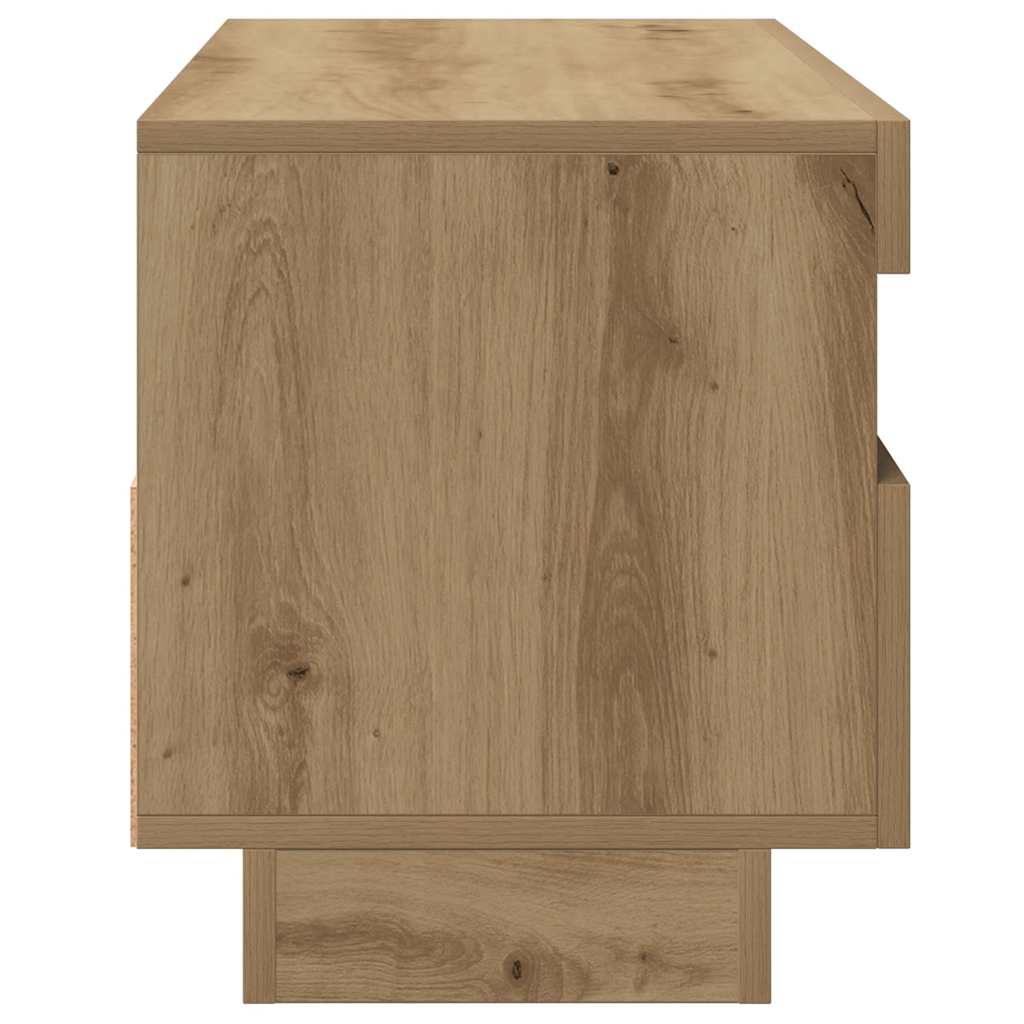 Meuble TV avec lumières LED chêne artisanal bois d'ingénierie - XIOS