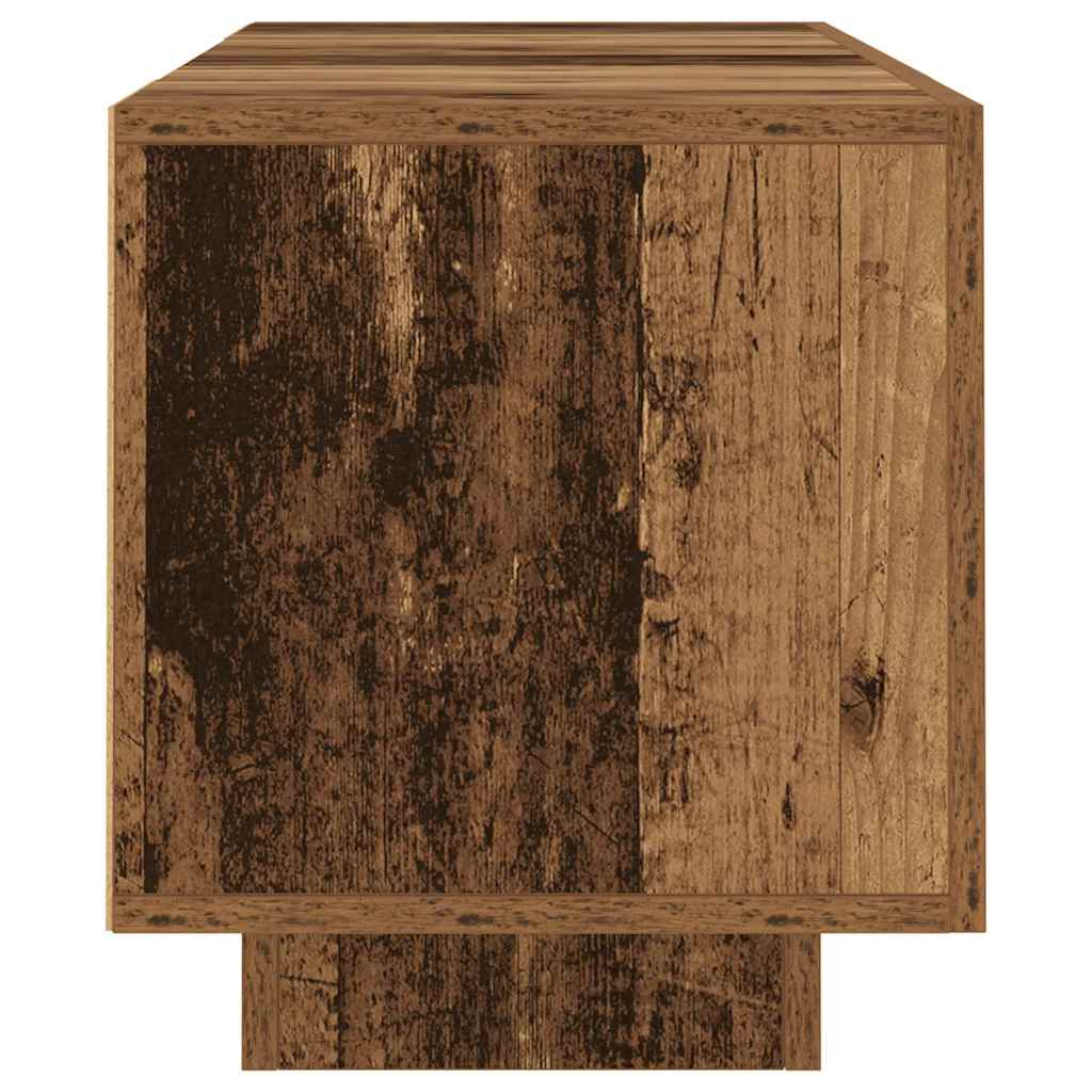 Meuble TV avec lumières LED vieux bois bois d'ingénierie - XIOS