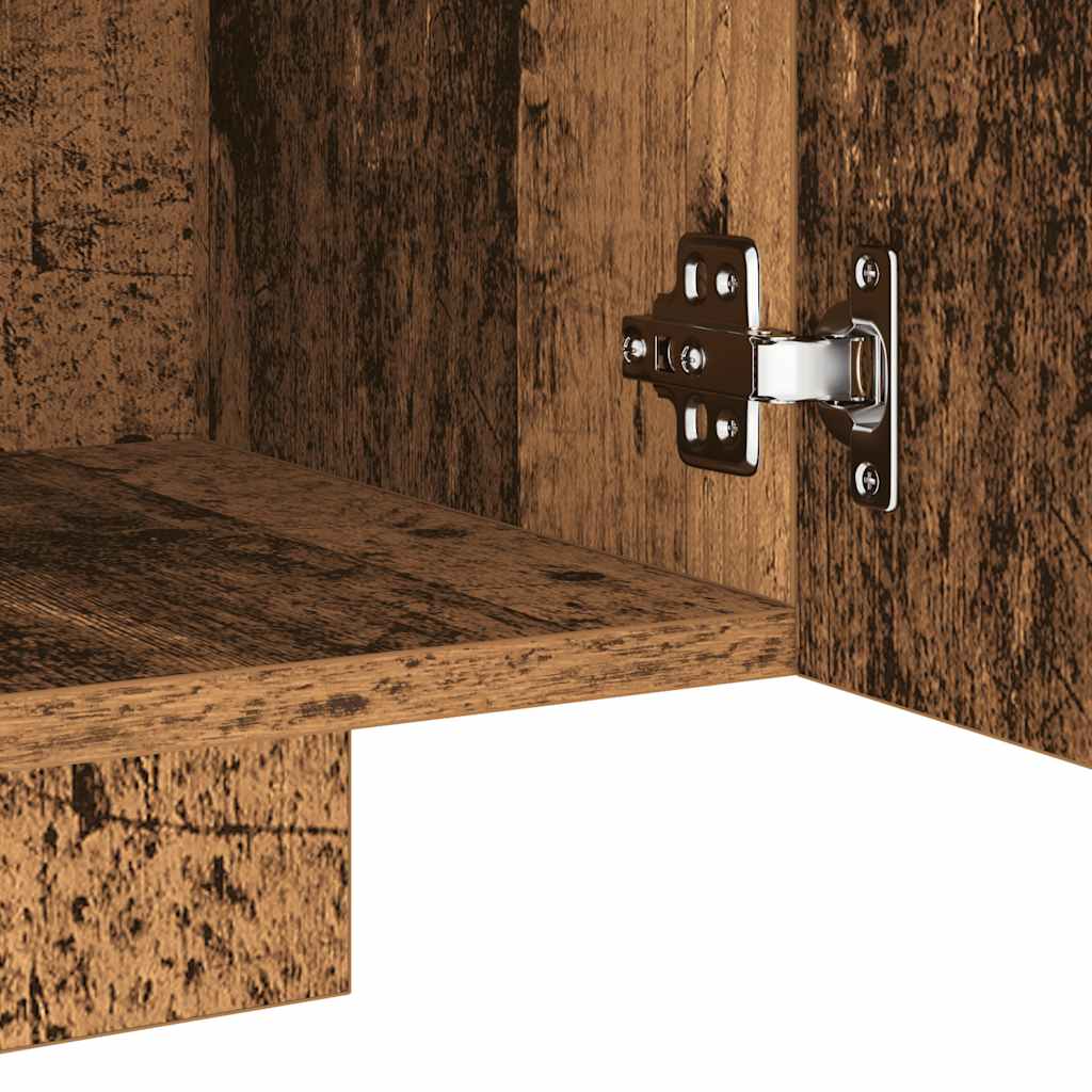 Meuble TV avec lumières LED vieux bois bois d'ingénierie - XIOS