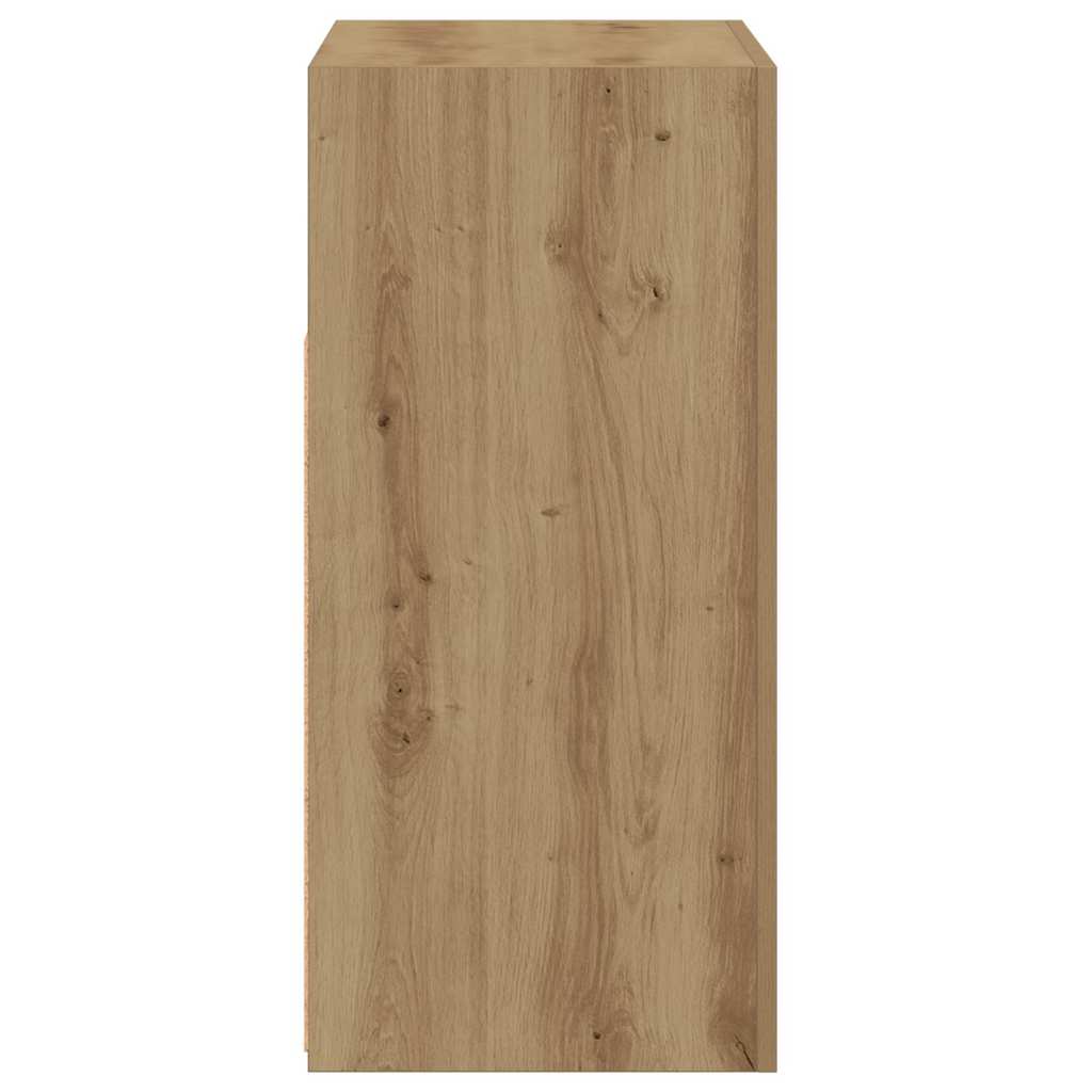 Buffet avec lumières LED chêne artisanal bois d'ingénierie - XIOS