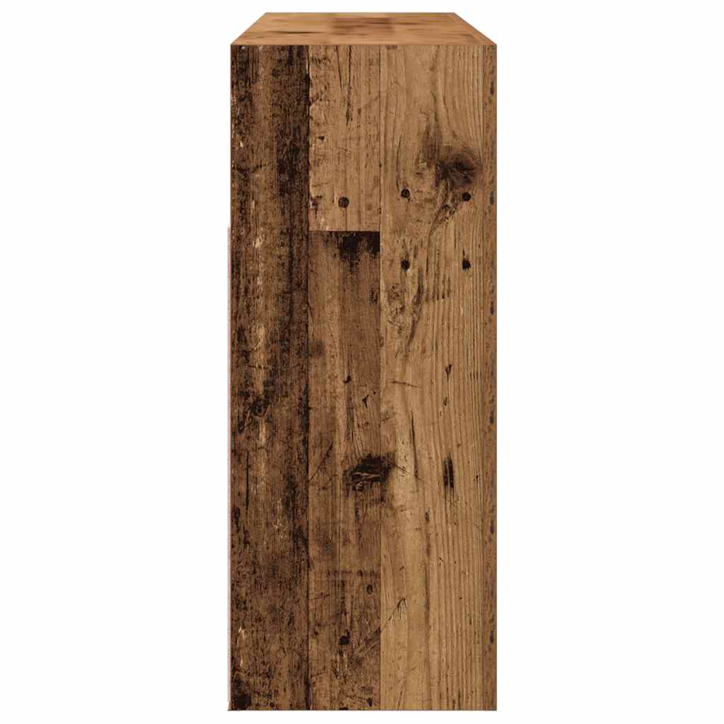 Buffet et lumières LED vieux bois 115,5x30x75cm bois ingénierie - XIOS