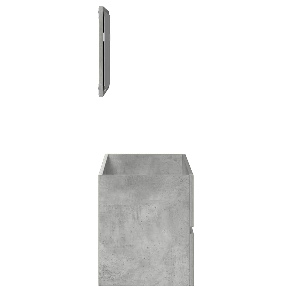 Armoire de bain avec miroir gris béton bois d'ingénierie Ensembles de mobilier pour salles de bains vidaXL
