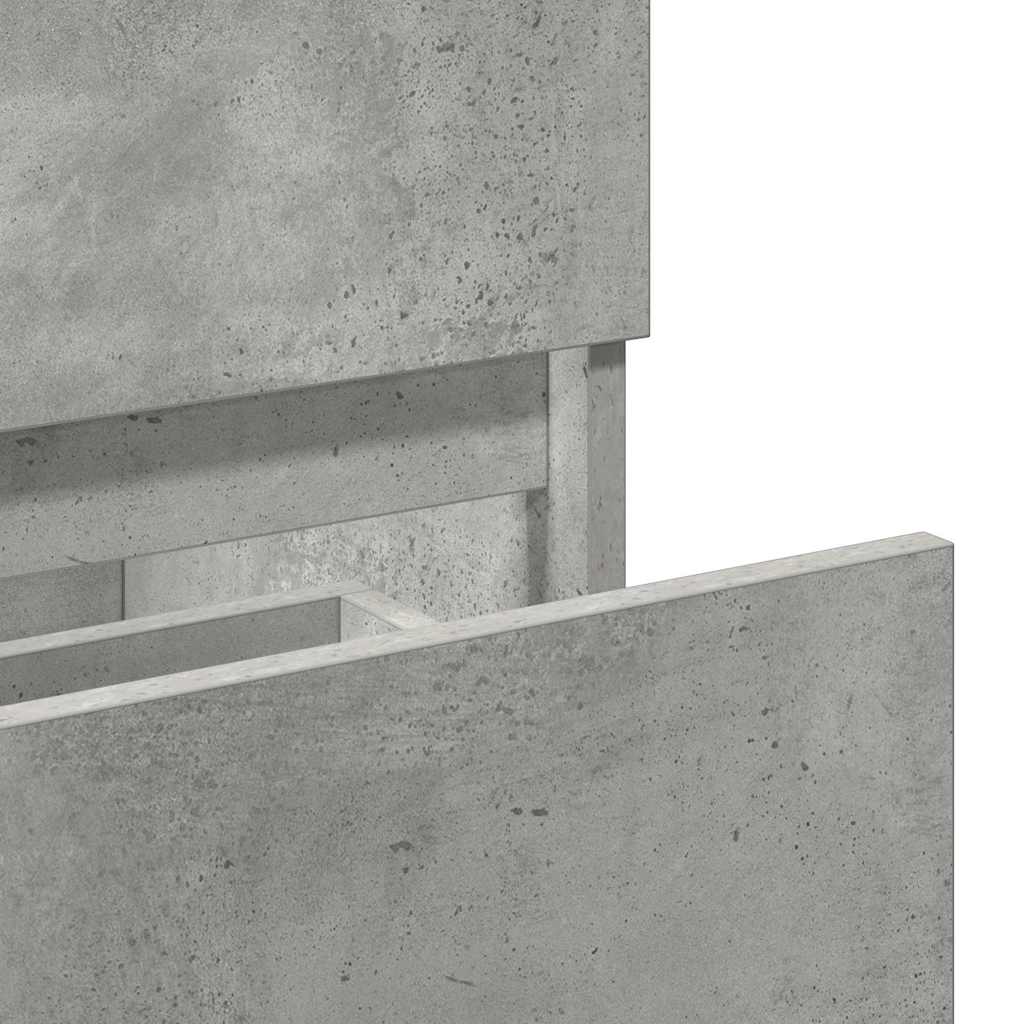 Armoire de bain avec miroir gris béton bois d'ingénierie Ensembles de mobilier pour salles de bains vidaXL