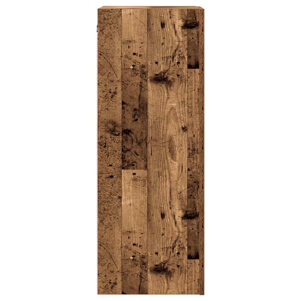 Meuble mural vieux bois 30,5x30x90 cm bois d'ingénierie - XIOS