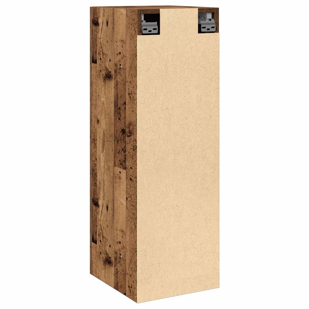 Meuble mural vieux bois 30,5x30x90 cm bois d'ingénierie - XIOS