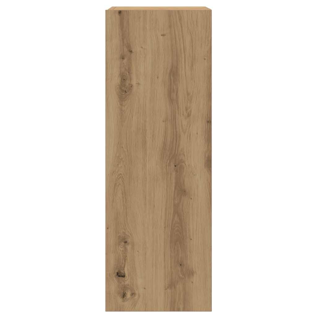 Meuble TV chêne artisanal 30,5x30x90 cm bois d'ingénierie - XIOS