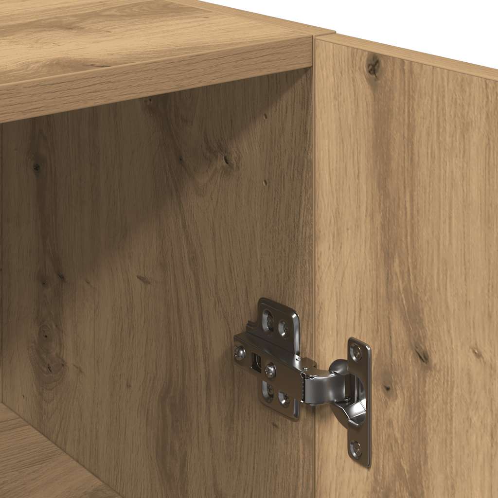 Meubles TV 2 pcs chêne artisanal 30,5x30x90cm bois d'ingénierie - XIOS