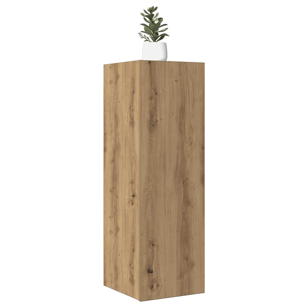 Meubles TV 2 pcs chêne artisanal 30,5x30x90cm bois d'ingénierie - XIOS