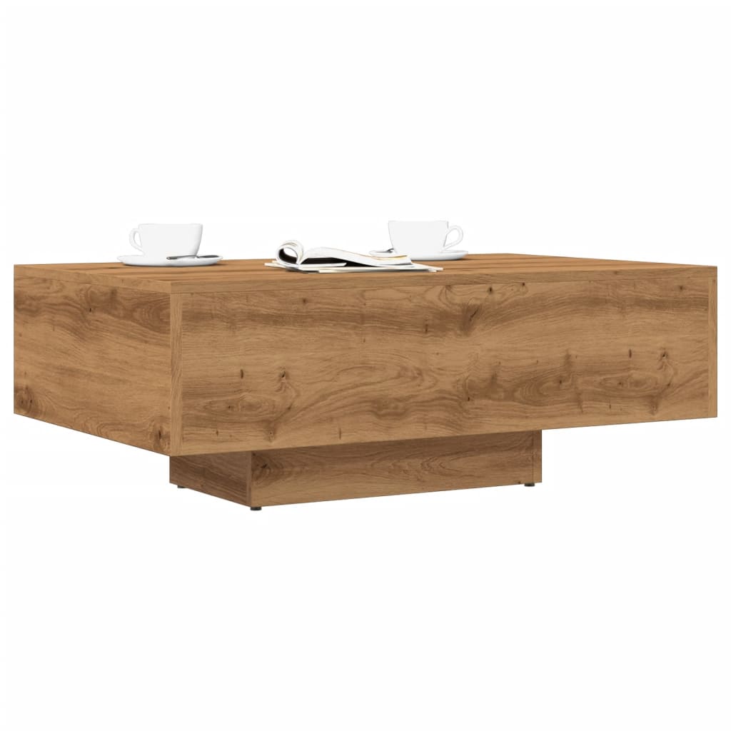 Table basse chêne artisanal 85x55x31 cm bois d'ingénierie Tables basses vidaXL