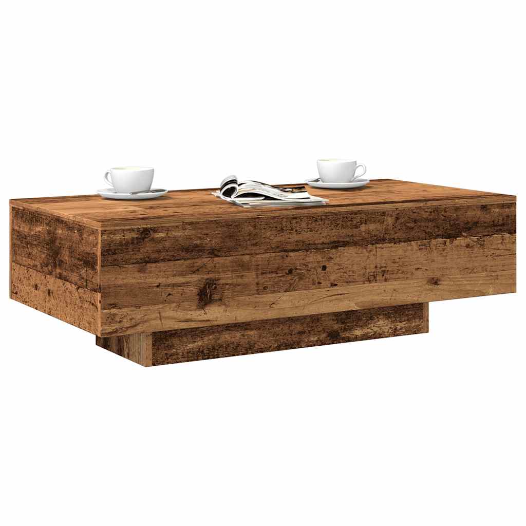 Table basse vieux bois 100x49,5x31 cm bois d'ingénierie - XIOS