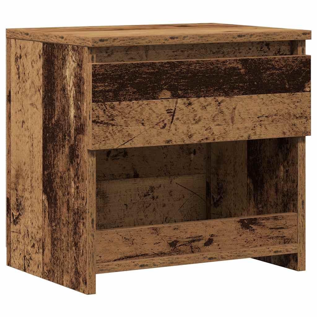 Table de chevet vieux bois 40x30x39 cm bois d'ingénierie