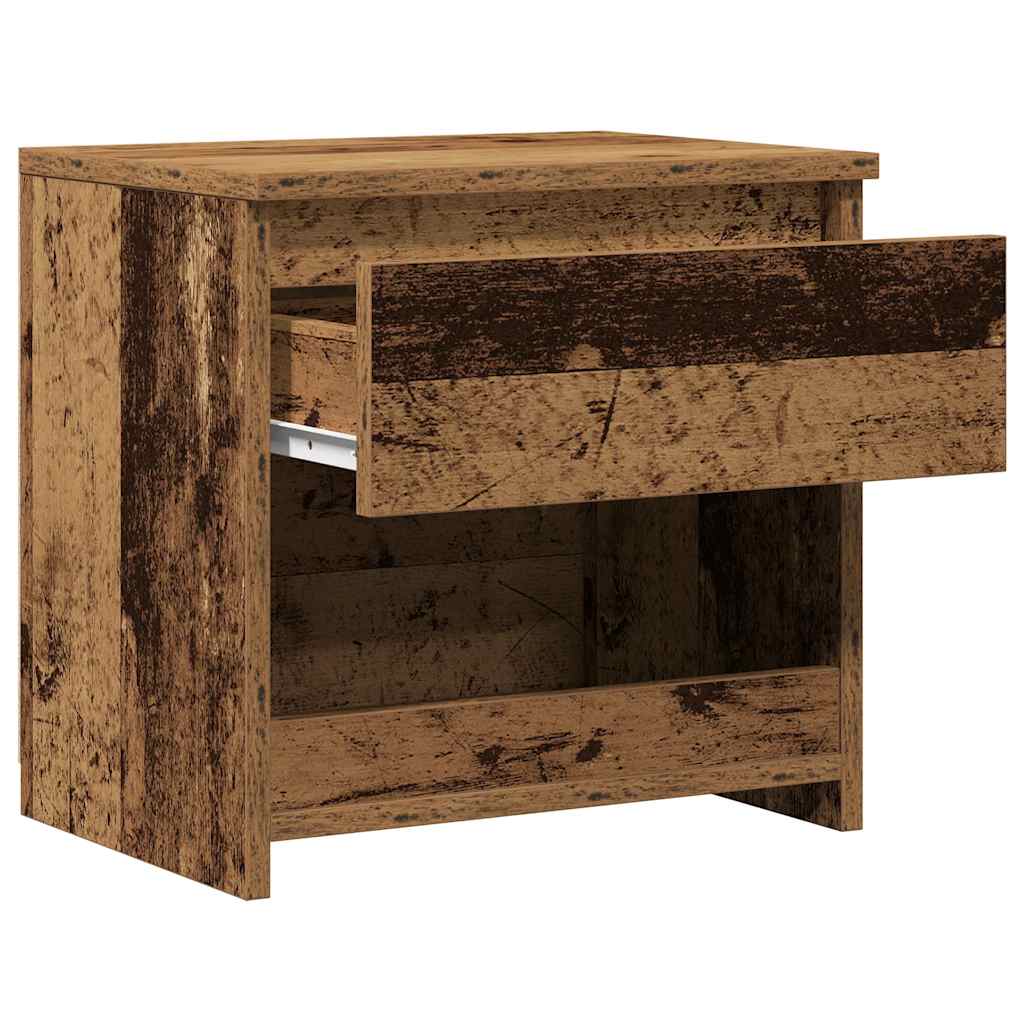 Table de chevet vieux bois 40x30x39 cm bois d'ingénierie