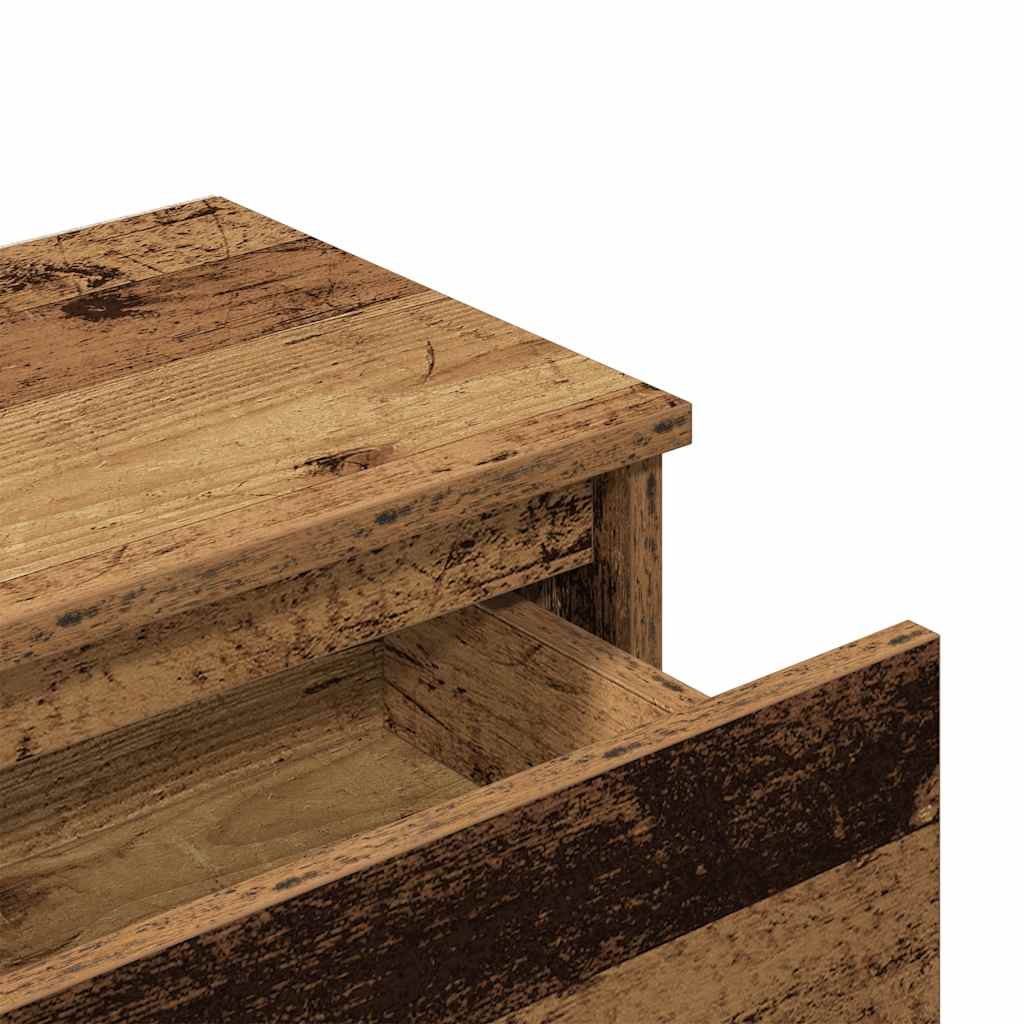 Tables de chevet 2 pcs vieux bois 40x30x39 cm bois ingénierie