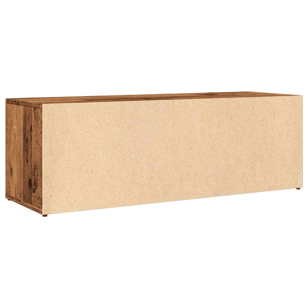 Banc de rangement à chaussures vieux bois 105x35x35 cm - XIOS